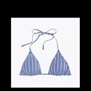 J. Crew NWT blue and white bikini top